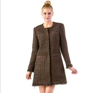 Tweed shredded edge jacket; NEW WITH TAG; retails new at $360